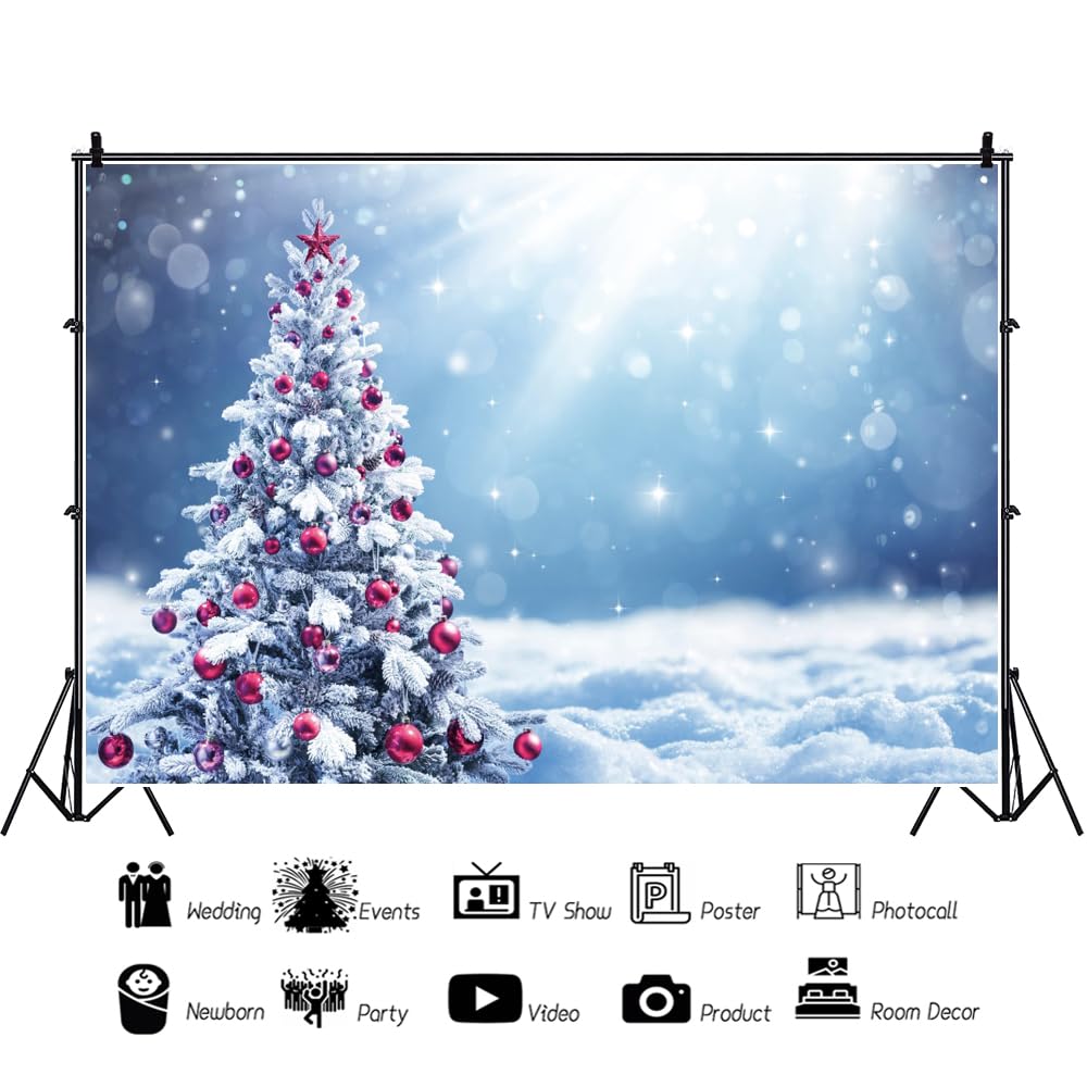 Sfondi Fotografici Natale 3x2,5m – Tema Inverno Neve, Albero, Pupazzo Di Neve