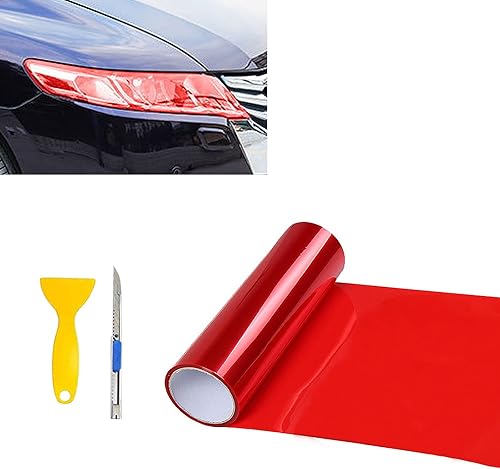 Miniatura 10 de Rollo de película de vinilo tinte amarillo brillante de 12 x 48 pulgadas para faros delanteros de automóvil, luces traseras y antiniebla con