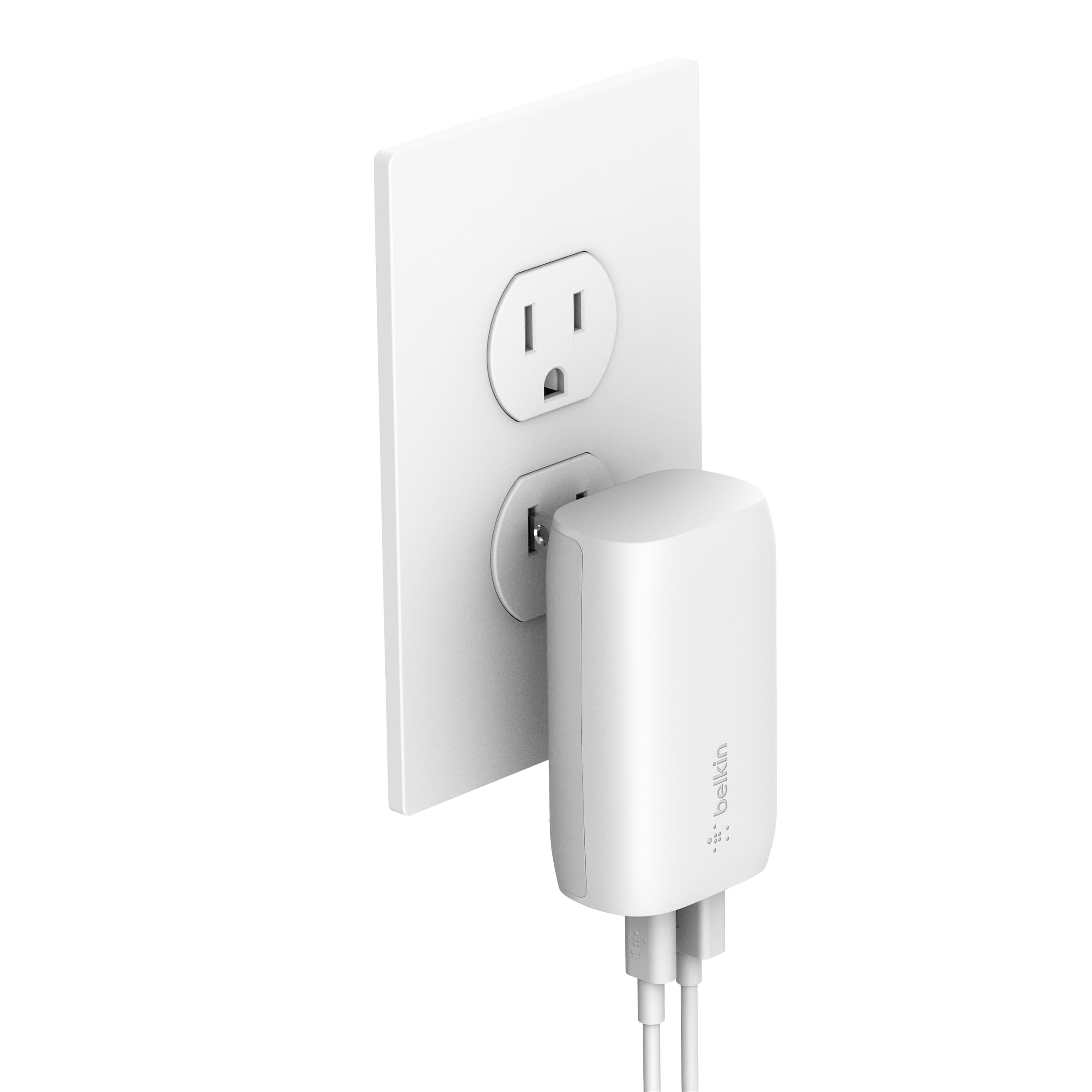 Belkin Cargador de Pared USB C de 32 W con Cable C a C Incluido - PD con Puerto USB C de 20 W y Puerto USB A de 12 W para Entrega de Alimentación