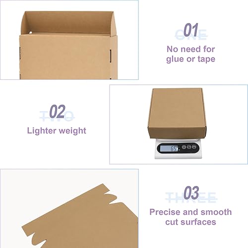 Miniatura 107 de Cajas de envío pequeñas de 6 x 4 x 2 pulgadas para pequeñas empresas, paquete de 30 cajas de correo moradas, caja de embalaje de cartón corrugado