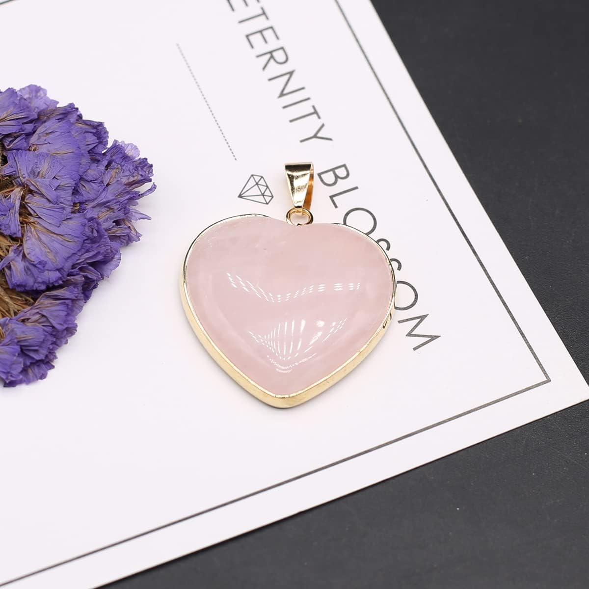 LHJ 5 Pcs natural stone pendants heart shape polished crystal agate stone random pendants for jewelry making necklace bracelet - Image 5