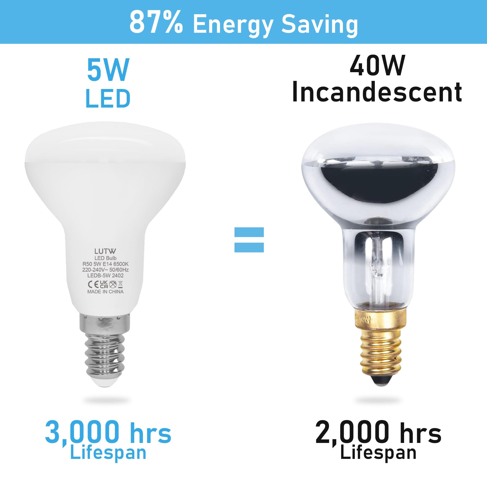 10 X LED Faretto Riflettore R50 6W=40W E14 Opaco 485lm Lampe Bianco Caldo 3000K - Foto 7