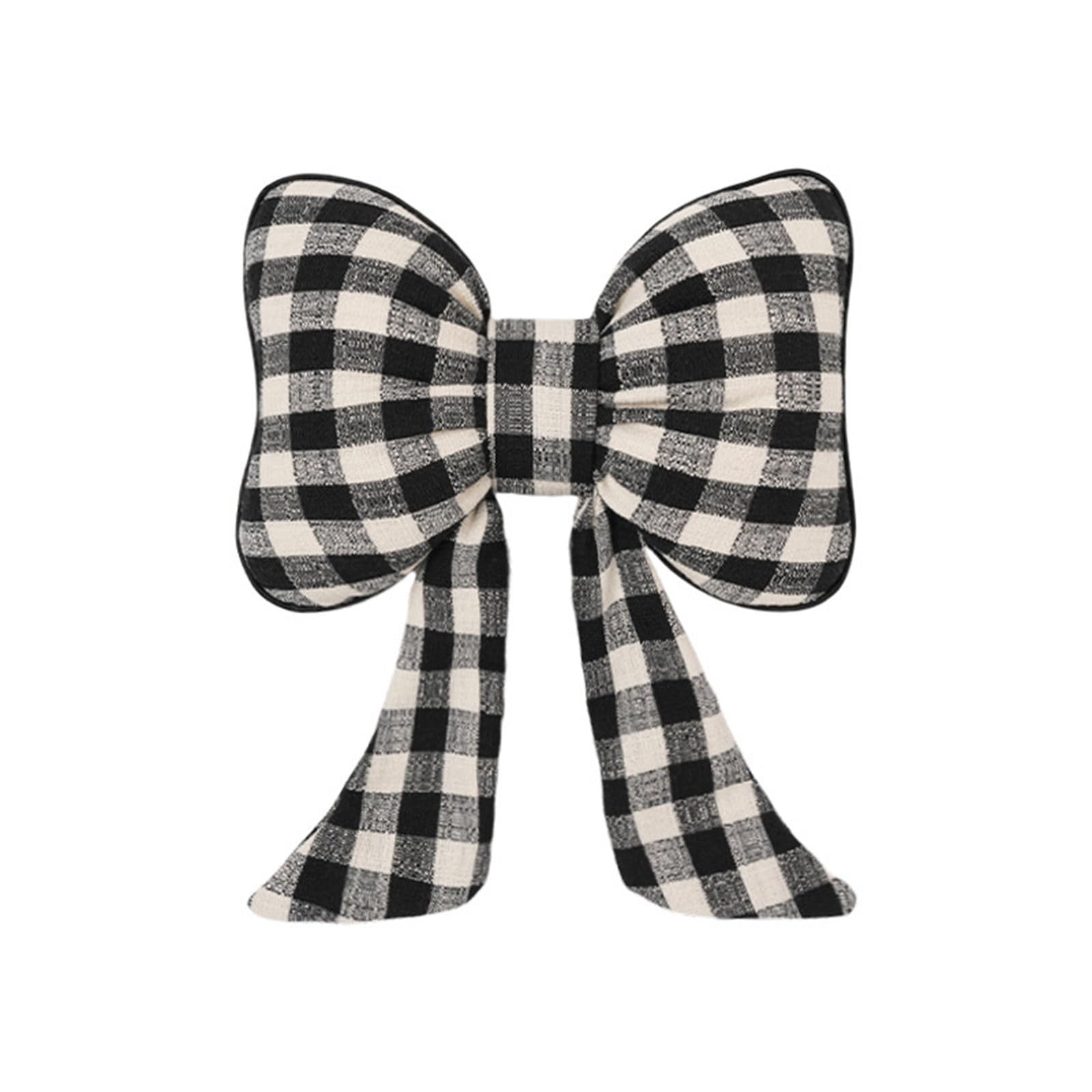 Tsophreniq Multipurpose Checkered Bowknot Design Car Neck Pillow Headrest Lumbar Cushion Vehicle Seat Sofa Pad Headrest Neck Pillow