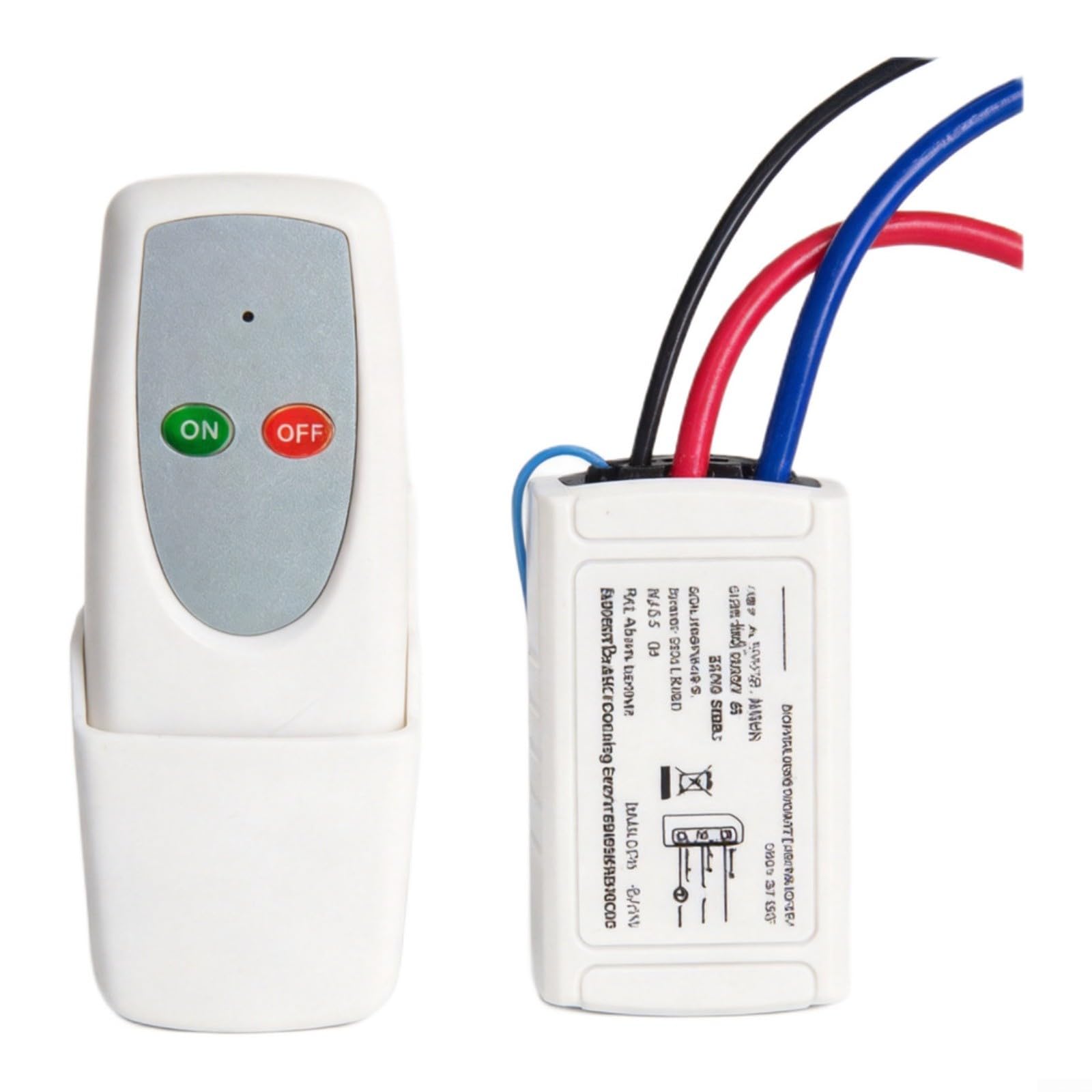 Interrupteur sans fil éclairage 1 voie blanc 1500W pour toute la maison