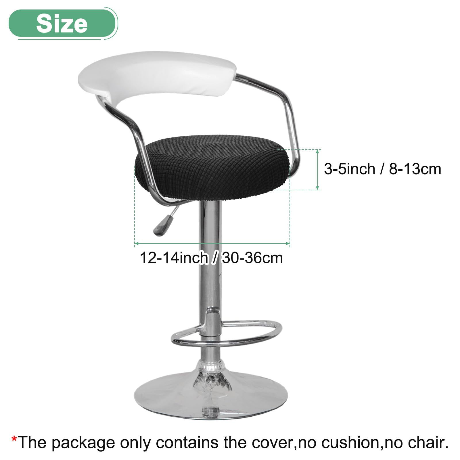 M METERXITY 1-Pack Bar Stool Covers Round - Image 3
