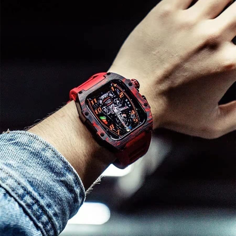 Kit modulation boîtier carbone et bracelet caoutchouc Apple Watch - 2