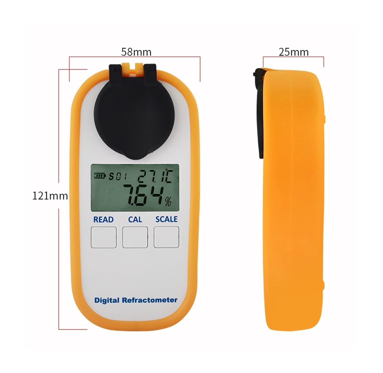 Brix Meter 0-94% Rifrattometro digitale portatile professionale per miele misuratore di zucchero succhi di frutta bevande zucchero tester alta precisione