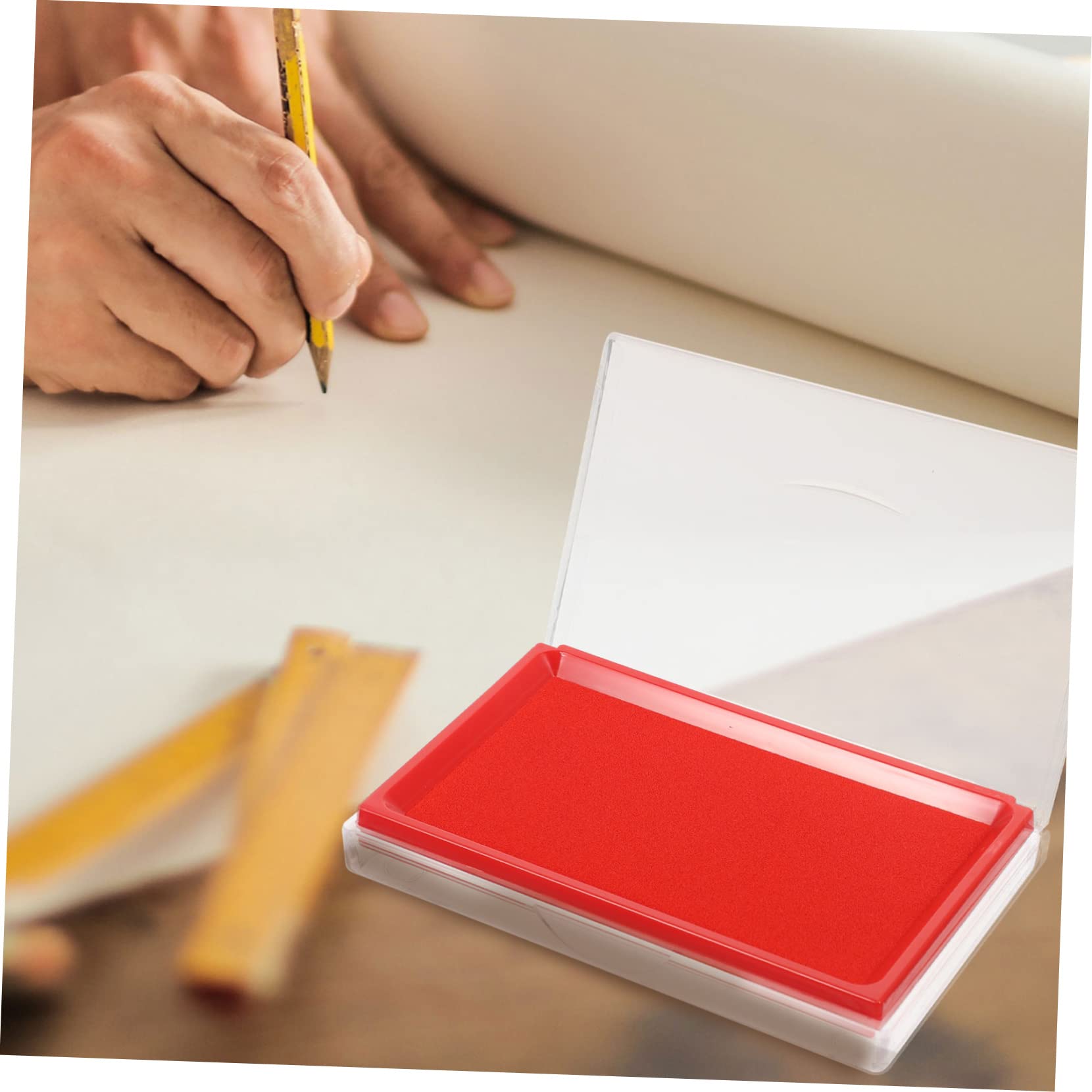 COHEALI 3pezzi Tampone per Calligrafia Multiuso con Scatola Trasparente Inchiostro per Pittura e Decorazione per Scuola e Ufficio Design Compatto e Riutilizzabile per Studenti e Artisti