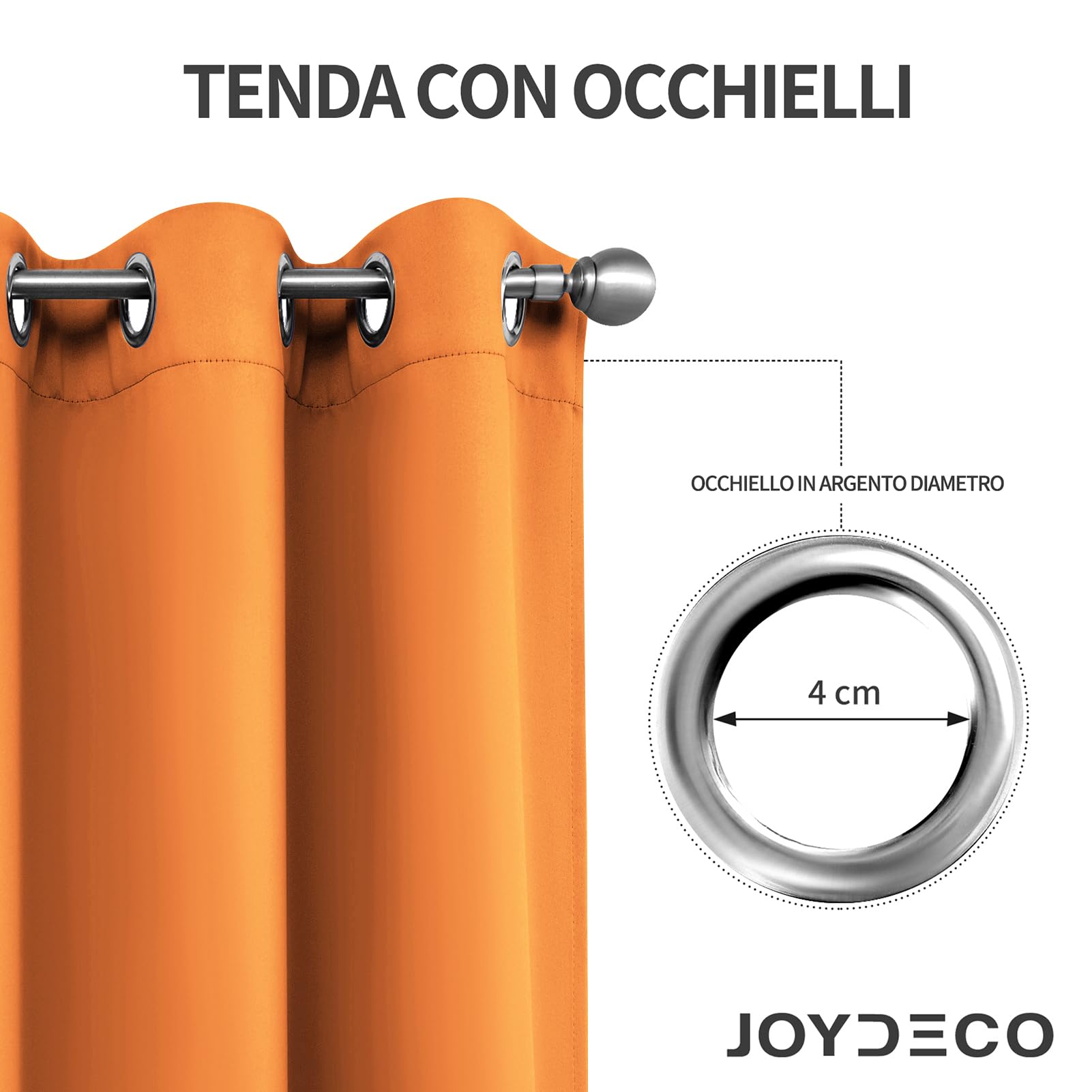 Joydeco Tende Oscuranti per Interni 2 Pezzi, Tende Termiche con Occhielli per Soggiorno Moderne, Cameretta Bambini, Camera da Letto Blackout Curtains