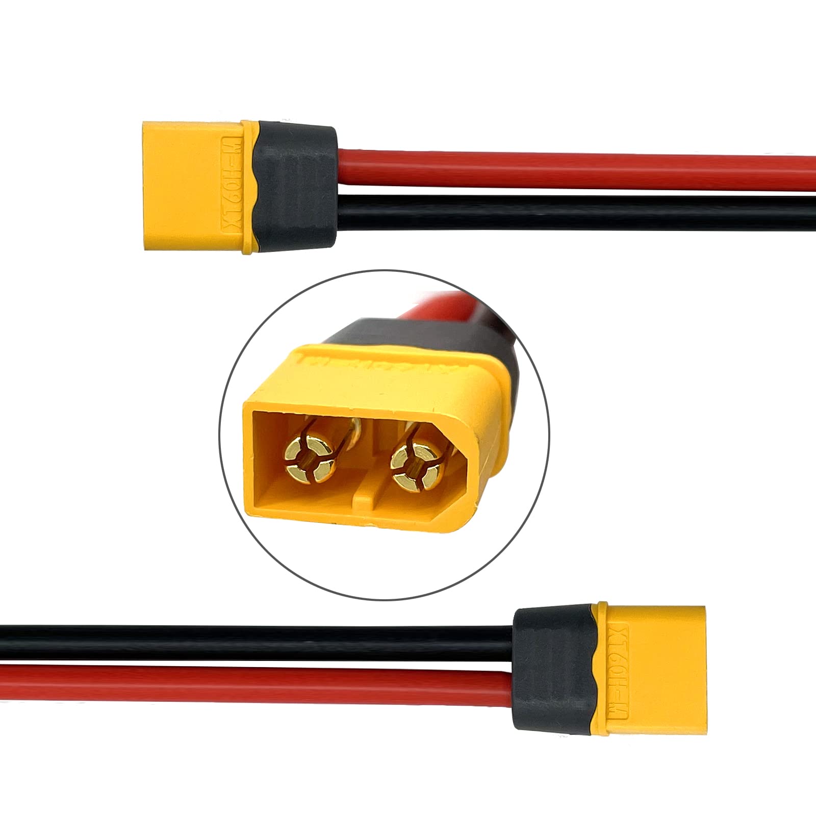 Cavo Prolunga XT60 Maschio-Femmina 100 Cm 12 AWG - Placcato Oro Per Batterie LiPo, Droni, Auto RC, FPV