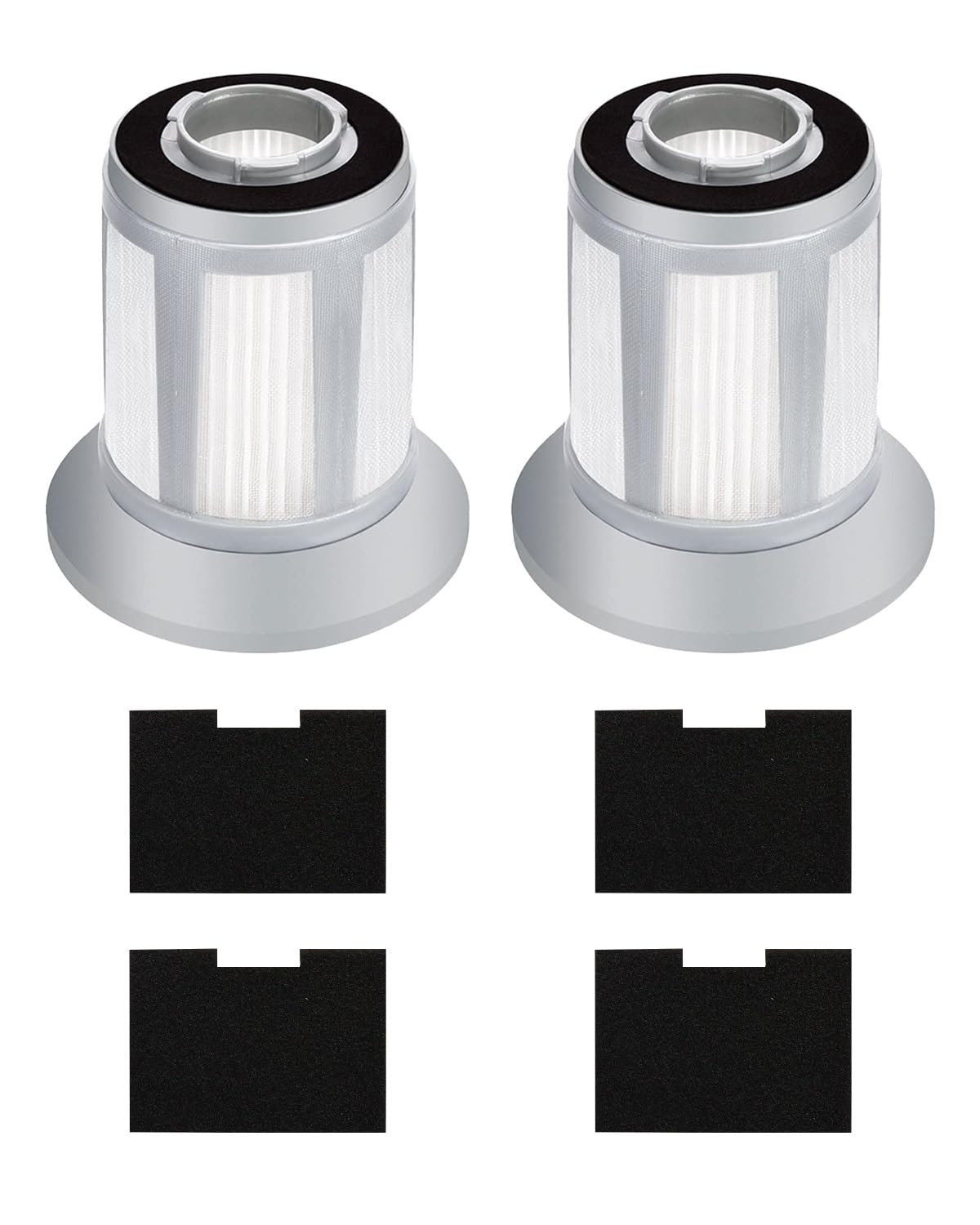2156 Vacuum Filter Accessory Replacement Compatible with Bissell 2156, 2156A, 1665, 16652, 1665W Zing Canister Vacuum Cleaner?Compate to Part # 1613056, 2PCs 2156A Filter + 4 Post Motor Filter