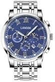Mens Luminous Quartz Watches with Date and Ornamental 3 Eyes
