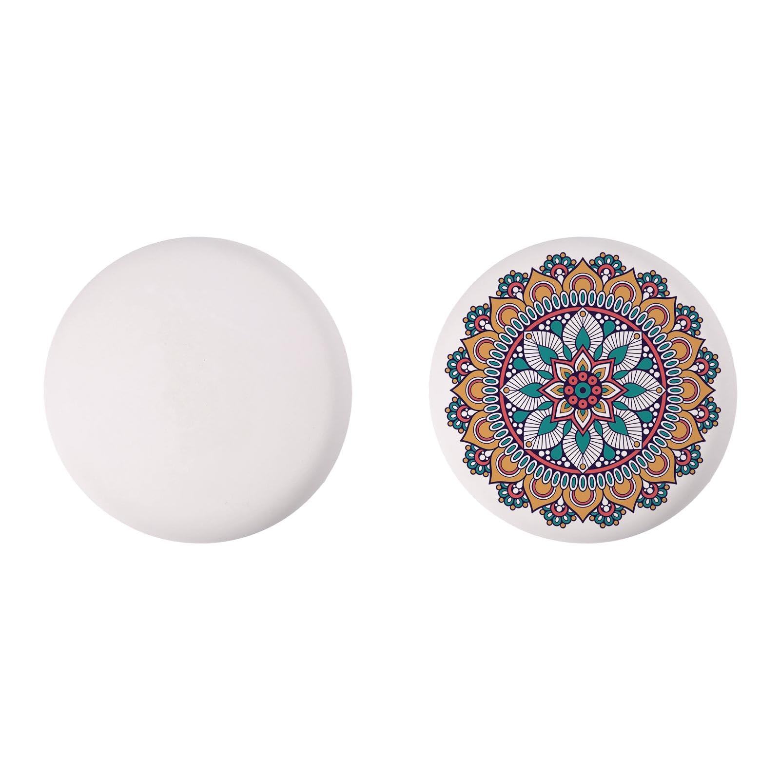 Piedras redondas blancas CONCHLERY evitan trazos deformes en pintura de mandalas pack de 2