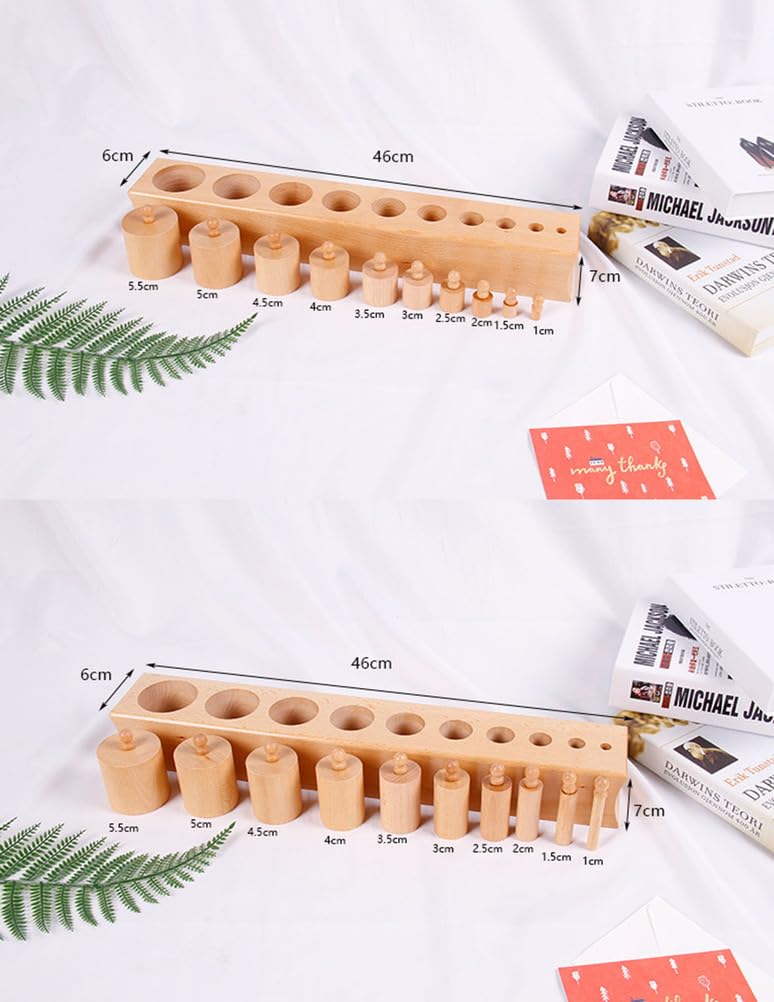 Montessori Große Steckzylinder, hölzernes Sinnesspielzeug für Kleinkinder, pädagogisches Geschenk