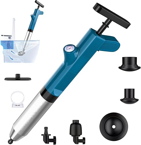Juego de émbolo de inodoro, removedor de obstrucciones de drenaje de émbolo de aire de alta presión, émbolos de fregadero para baño, lanzador de