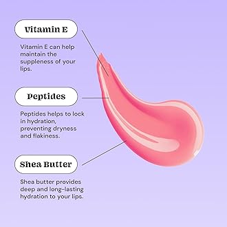 Glossmetics Strawberry Crème Lip Glaze - Overnight Lip Mask for Dry Lips. Fruit Butter Lip Mask, Hydrating and Moisturizing Lip Balm for Soft, Smooth Lips. Pink, 10ml