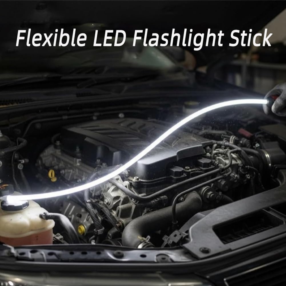 2 Stück Flexible LED-Leuchtstäbe, LED-Taschenlampenstäbe, Biegsame LED-Arbeitsleuchten mit Hoher Lumenleistung und 3 Helligkeitsstufen