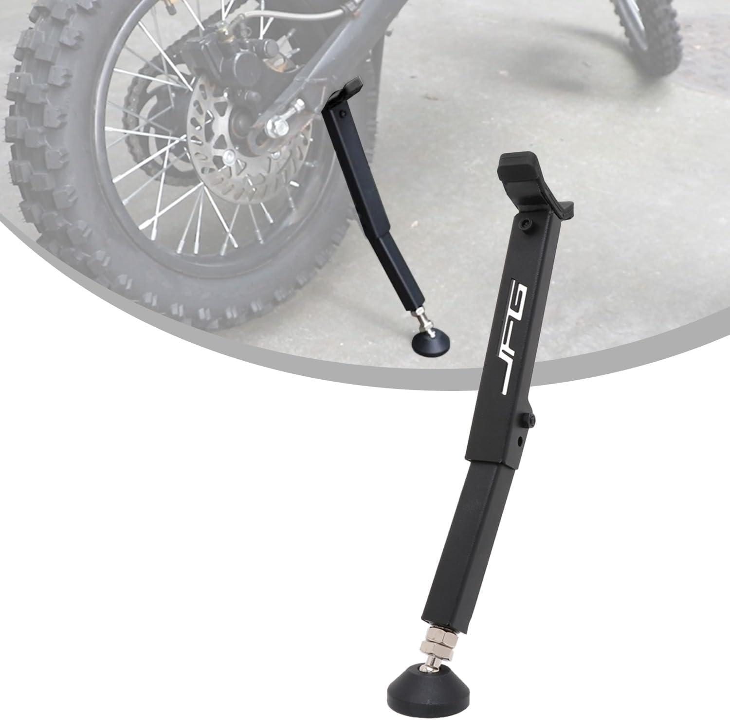 JFG RACING Motorcycle Wheel Stand,Portable Rear/Front Wheel Lift Stand,Maintenance Stand Chain Cleaning Chain Lubrication for Dirt Bikes Pit Bikes Motocross Enduro Supermoto-Black