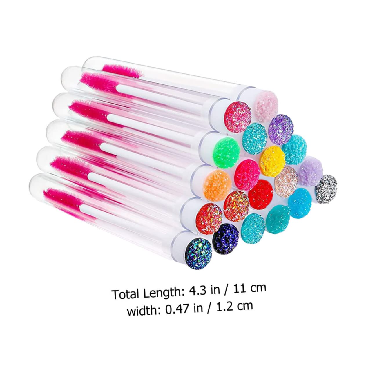 SOESFOUFU 20pcs Lash Makeup Tool Set Eyelash Brush Tubes Wands Reusable Detachable and Easy to Use