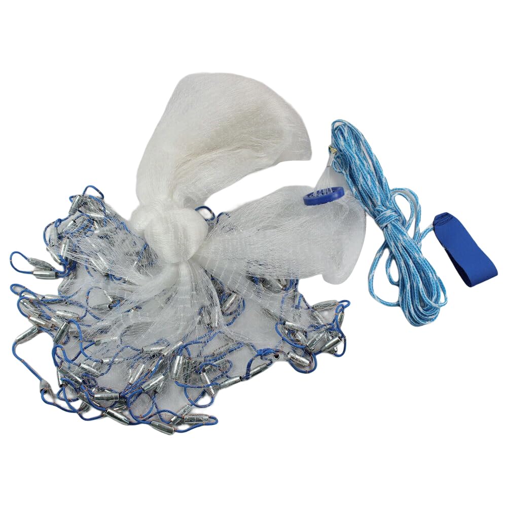 Filet de pêche portable 3/4,2/5,4/6,6 m - Filet de pêche - Filet de pêche - Filet de pêche - Filet de pêche avec couleur, corde épaisse, filet dense
