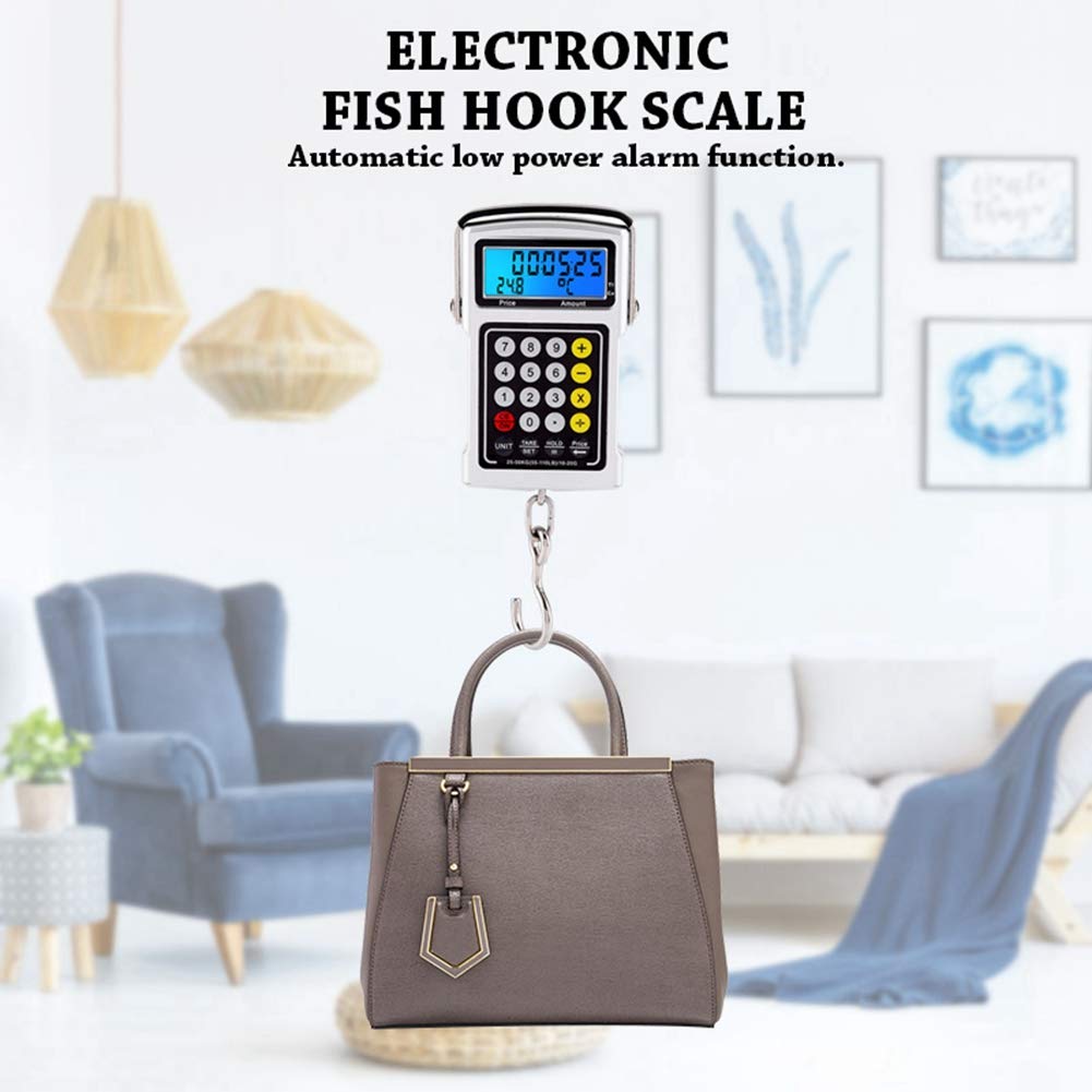Balance Électronique De Pêche Numérique 50kg Avec Ruban à Mesurer - 7 En 1 Idéale Pour Pêcheurs