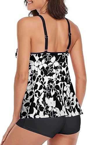 Miniatura 4 de Women Board Shorts Size 14 Print Swimsuits Women for Women Suits Top Piece Floral Tummy Tank Womens Swim Bras