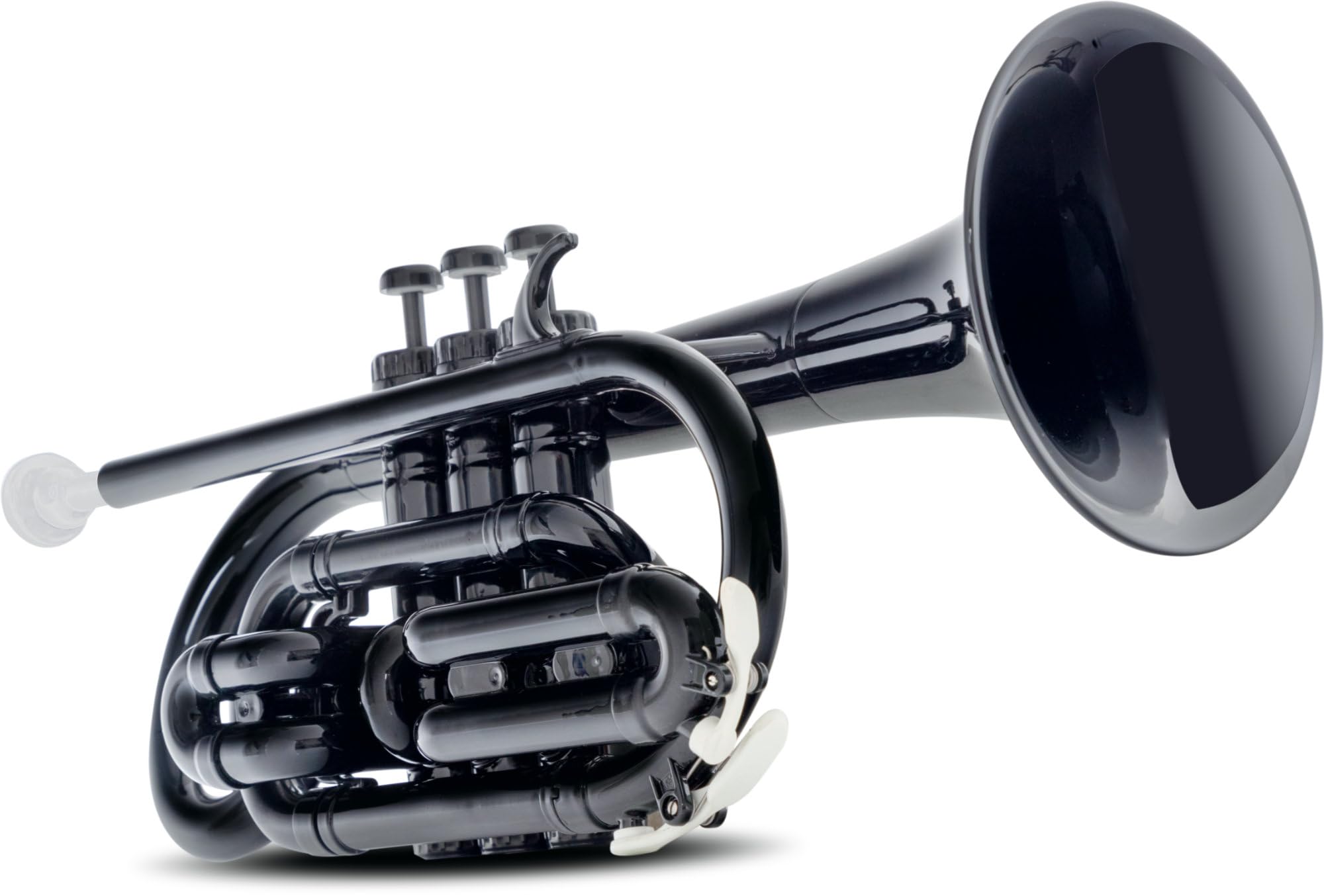 Classic Cantabile MardiBrass Cornet en plastique - valves en aluminium - seulement 520 g léger - avec embouchure et housse - noir