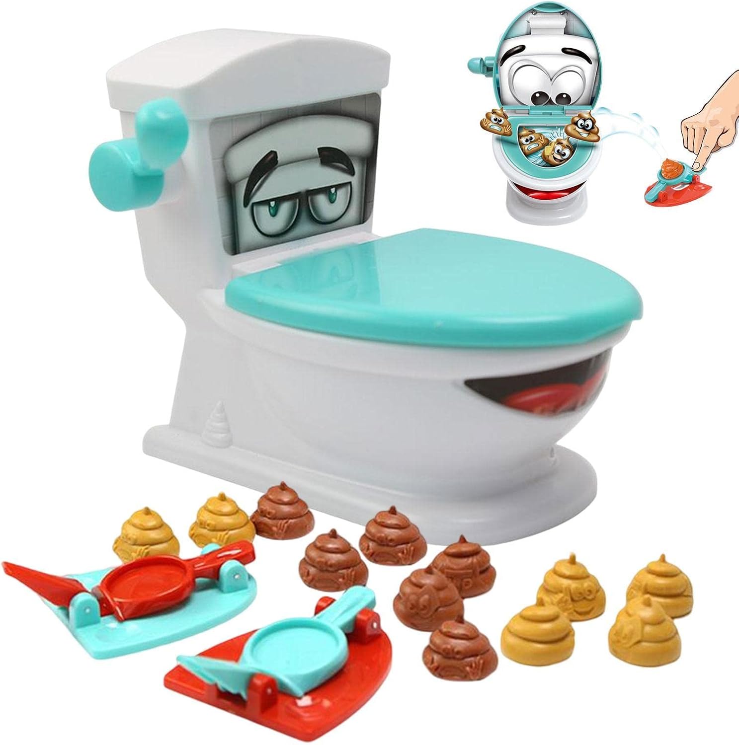 Wontool Juegos de Aseo | Dispara a la Caca Juego | Regalos Divertidos y novedosos | Juegos de Caca para niños | Creative Toilet Poop Game Toys Gifts Descomprimir Juguetes para niños