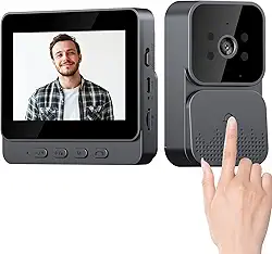 Tela IPS de 4,3 polegadas 2.4G Wire Less Visual Intercom Campainha com tela, Wire Less Smart High-Definition Video Monitoring Campainha inteligente Intercomunicador bidirecional