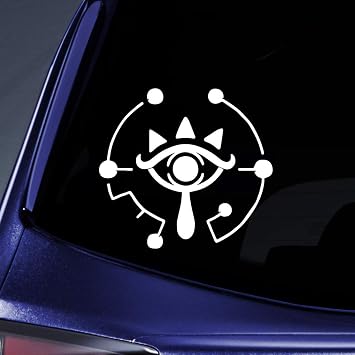 Zelda Eye Geometry Sticker Decal Notebook Car Laptop 5.5" White