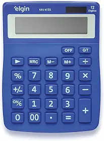 Calculadora de Mesa 12 Dígitos MV 4125 Azul Elgin