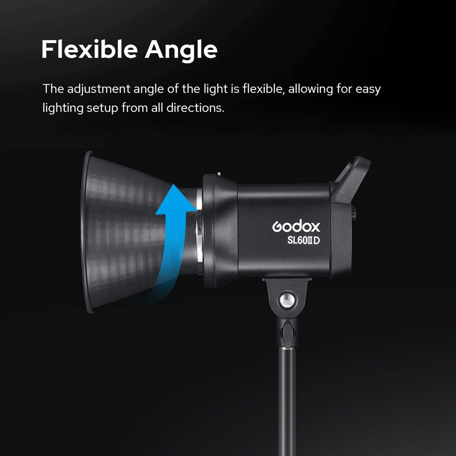 Godox SL60IID 70 W studyjna lampa wideo LED CRI 96+, TLCI97+, 5600 K ± 200 K, 8 trybów świetlnych, obsługuje aplikację/sterowanie bezprzewodowe 2,4 G / sterowanie na pokładzie + 5 sztuk ściereczki do
