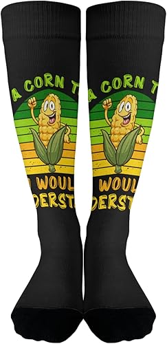 devor Womens Knee Socks Liner Sock Womens Athletic Crew Socks Trendy corn Sock