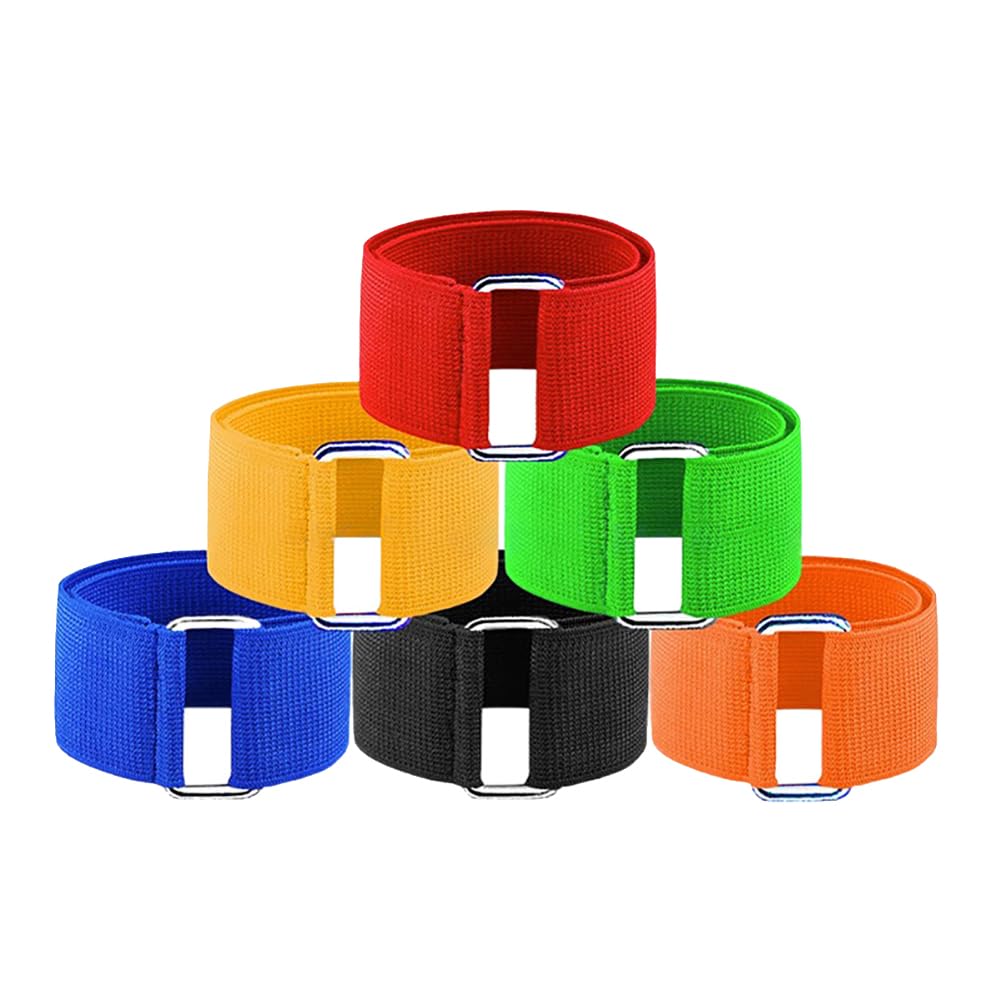 FSSTUD 6 Pcs 3 Legged Race Bands Three Legged Race Team Relay Ties Colorful Leg Race Rope Straps Team Race Supplies for Outdoor Party Group Game