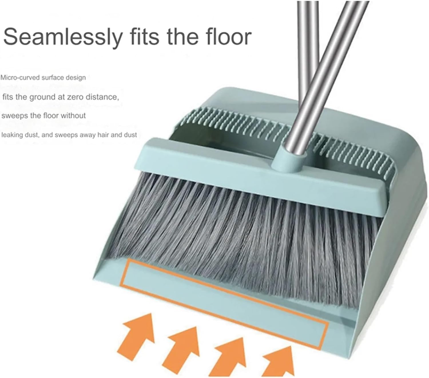 Dustpan Broom Set Floor Wiper Household Cleaning Long Handle Cleaning Set for Lobby Household Kitchen Cleaning Pink for Cleaning