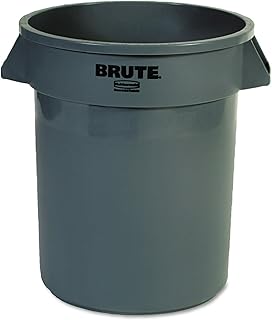 RUBBERMAID FG262000GRAY Brute Round Container, 20 gal Capacity, Gray