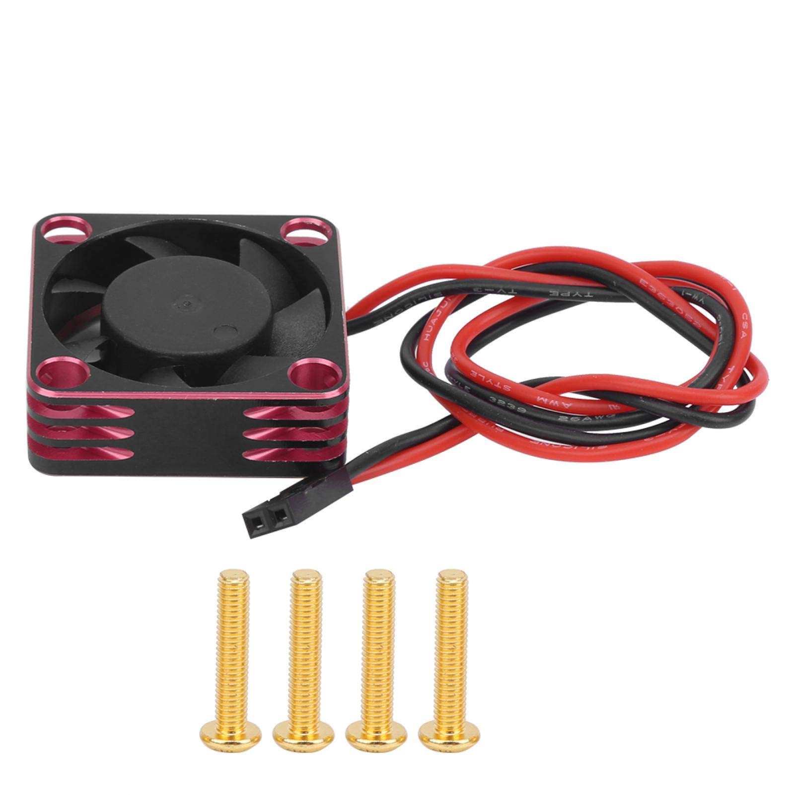 Alomejor Ventola di Raffreddamento 28000 RPM Ventola di Raffreddamento RC Parti di Accessori Motore Senza spazzole Ventola 30x30mm per RC540(Rosso)