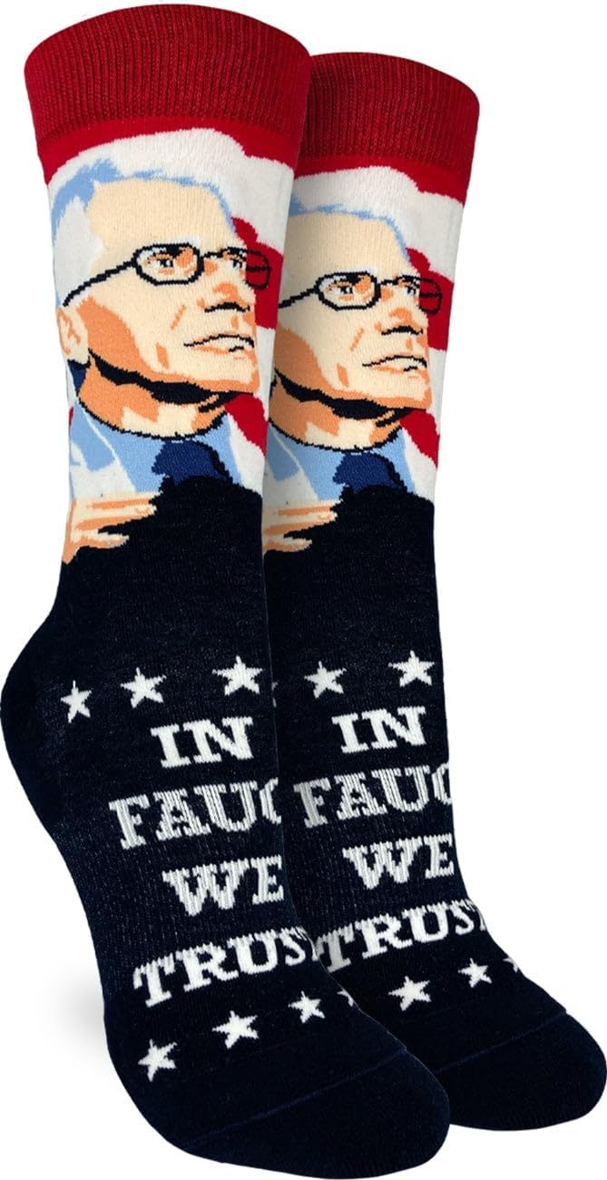 Good Luck Sock Women's Dr. Anthony Fauci Socks, Adult