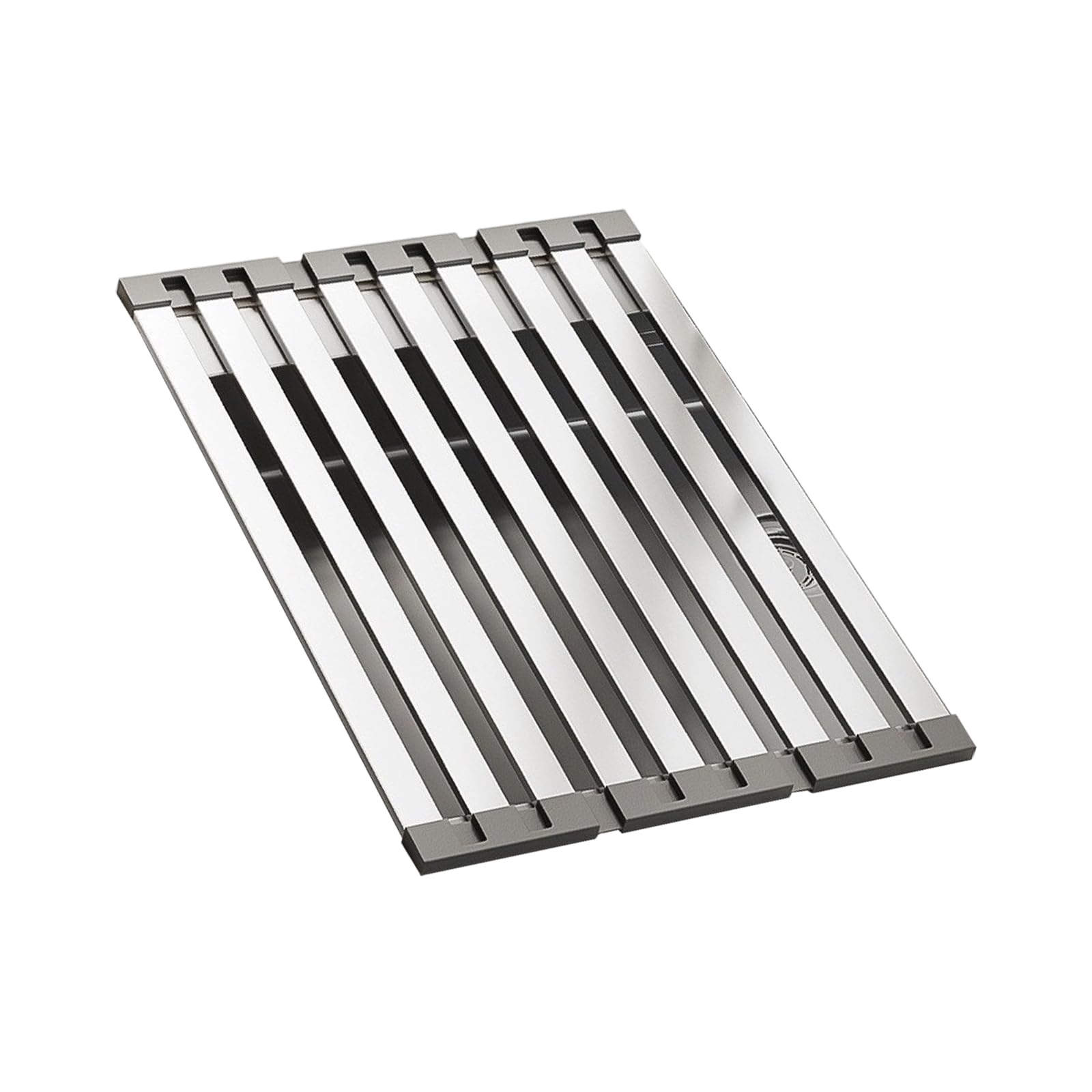 PANGBOER Foldable Stainless Steel Sink Dishes Rack Space Saving Detachable for Vegetables Fruits and Utensils Drying Antislip Drying