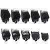 New Icelily 10Pcs Hair Clipper Guards Cutting Combs for Elite Pronot metal clip but fitExtreme Grip Pro - Black