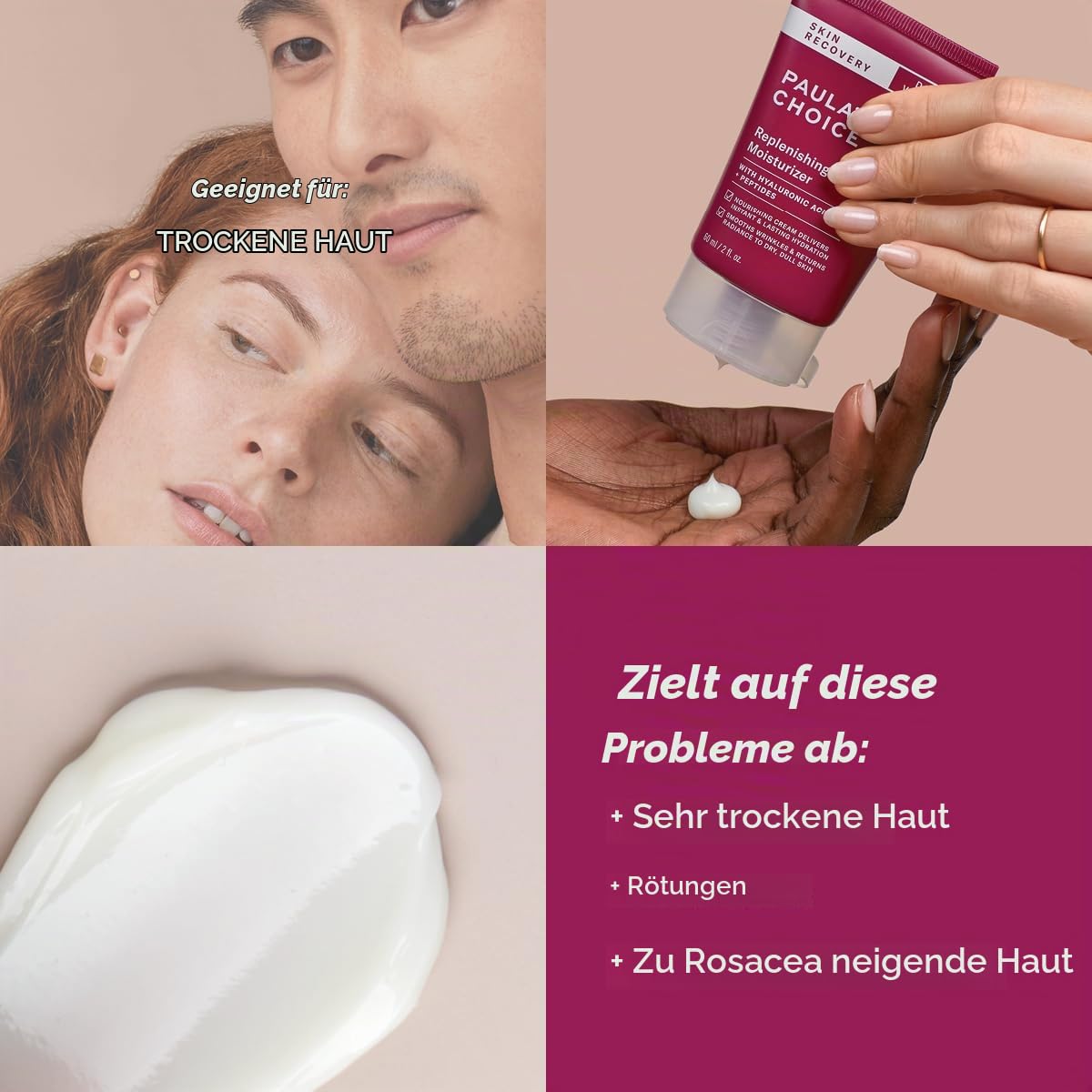 Paula's Choice Feuchtigkeitscreme, Reduziert Rötungen, Trockene Haut, 60 ml