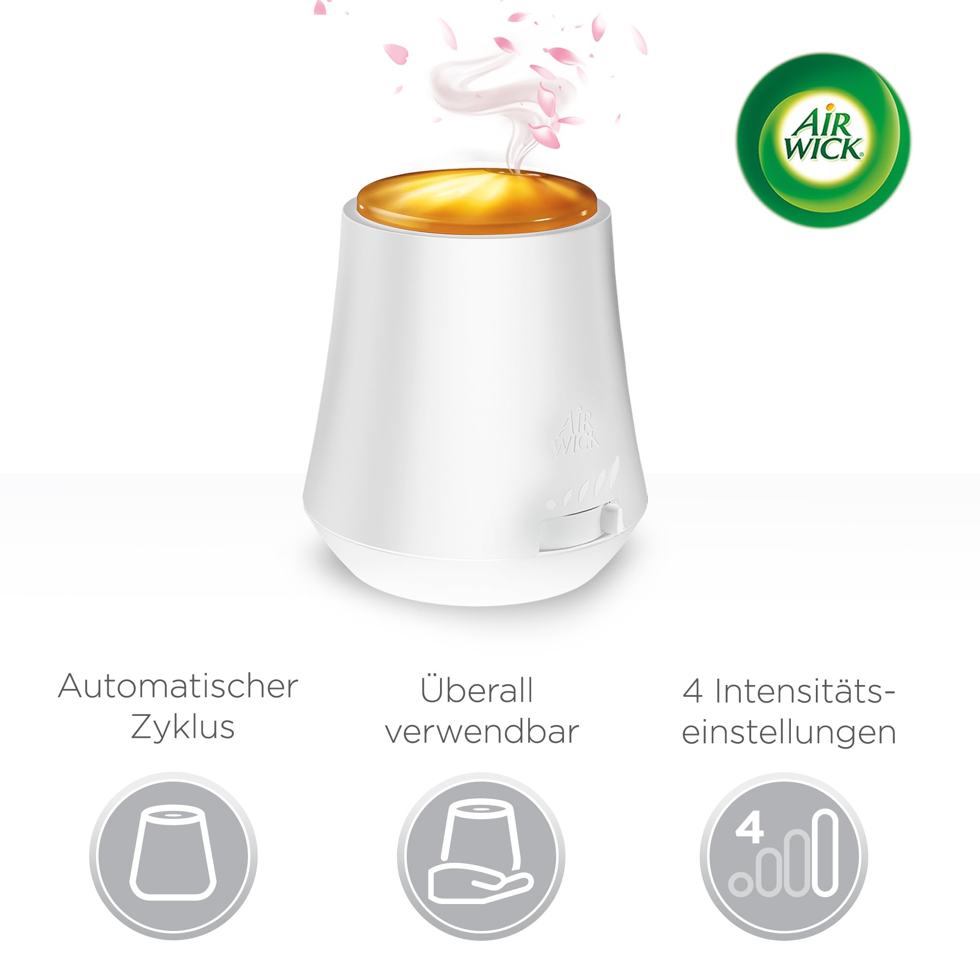 Air Wick Aroma-Öl – Vorteilspack – Nachfüllern mit ätherischen Ölen – Raumduft Cotton und Weiße Orchidee – 6 x 20 ml