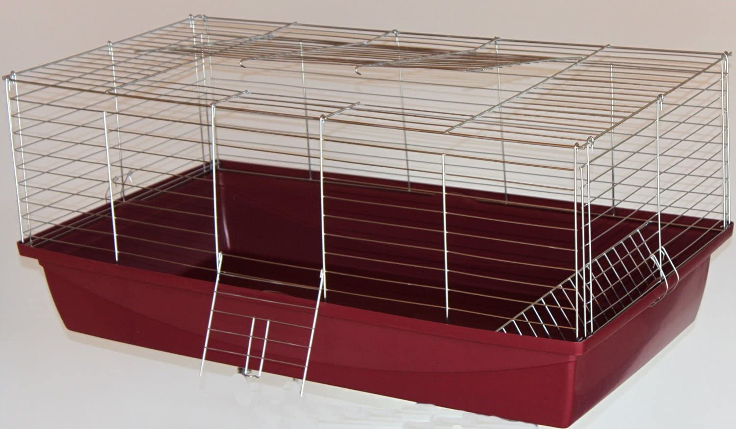 Nagerkäfig,Hasenkäfig,Meerschweinkäfig,Käfig,Rabbit,Zwergkaninchen ca. 100 x 54 x 43 cm rot…