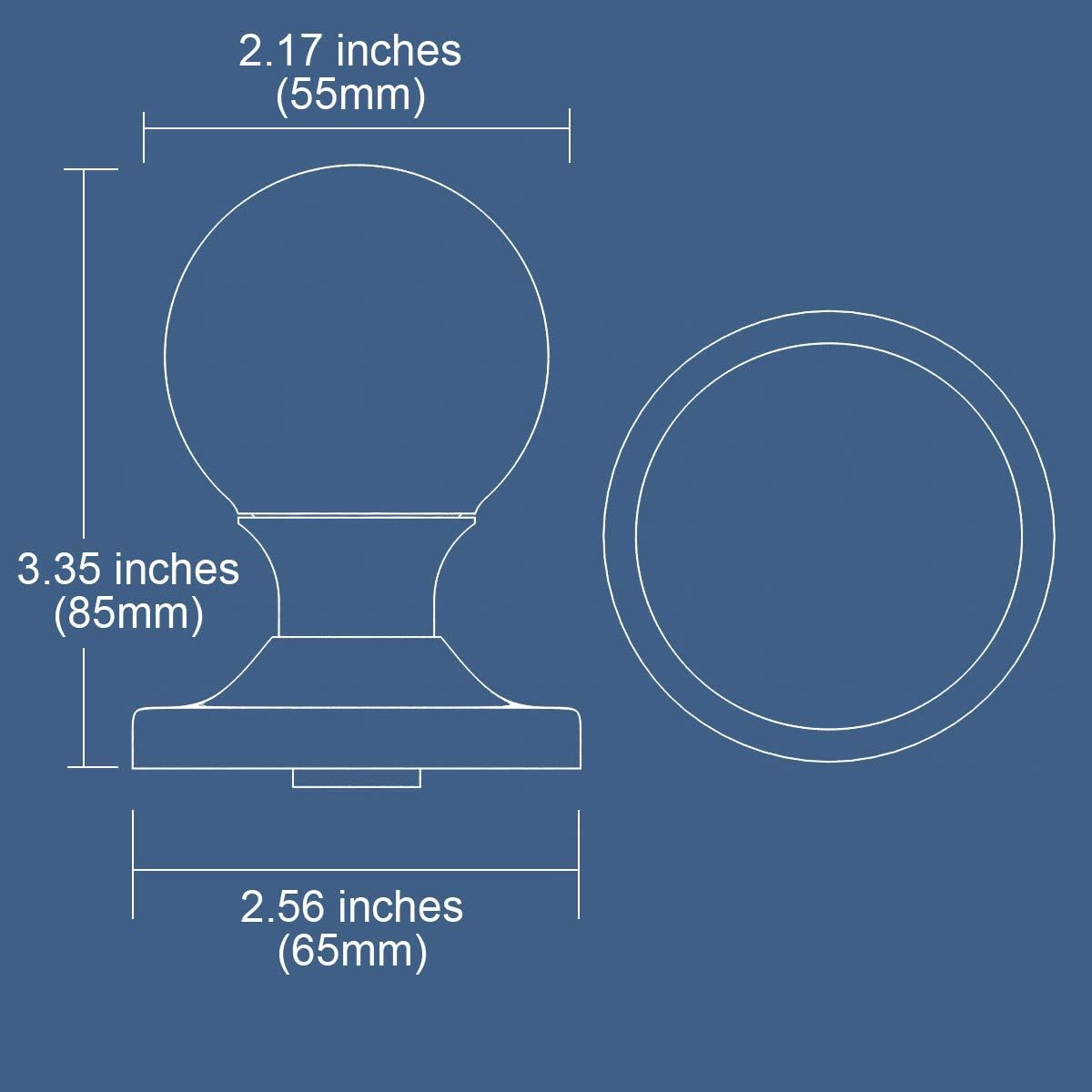 Privacy Round Ball Crystal Door Knobs Satin Nickel Round Rosette