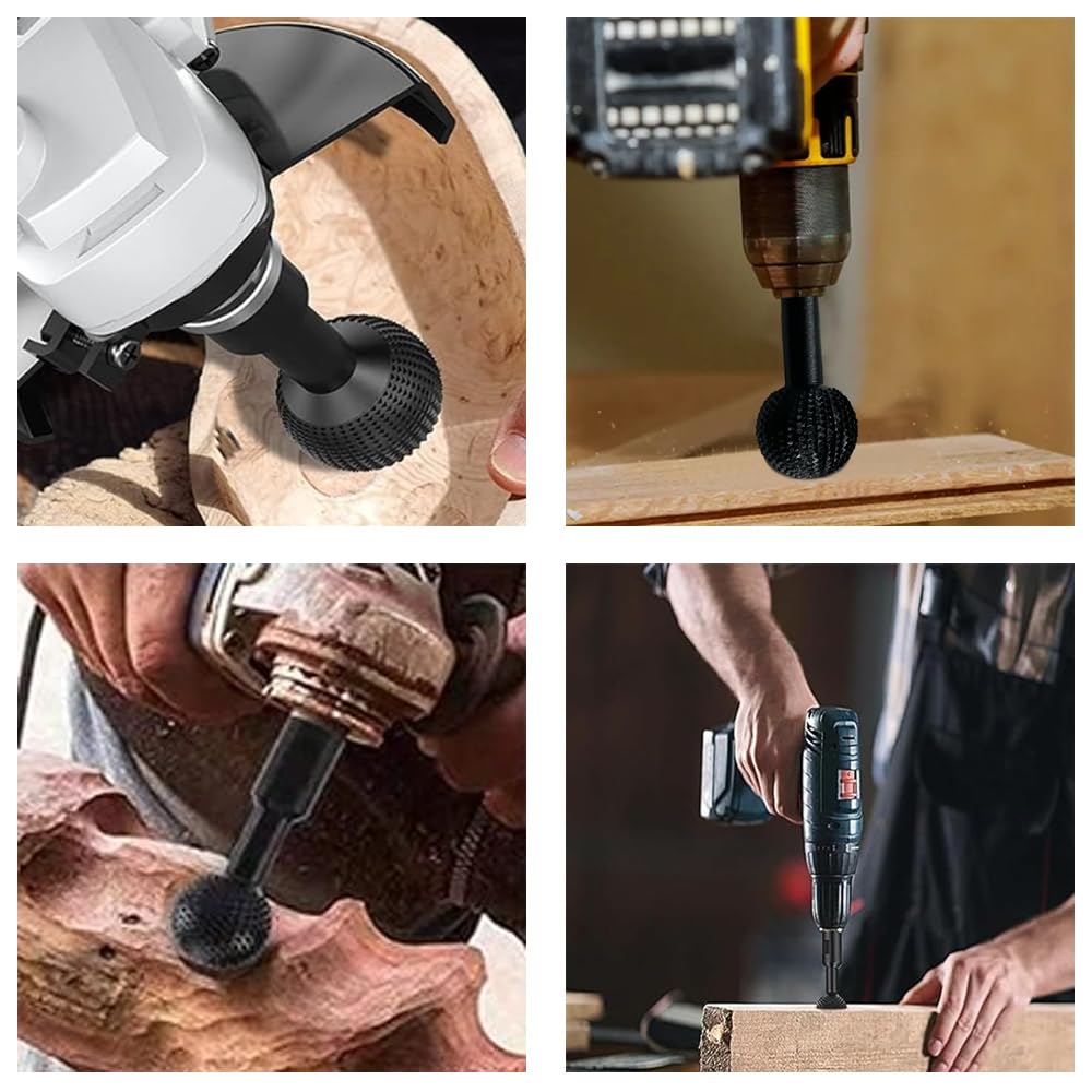 Set Di Frese Sferiche Per Smerigliatrice Angolare - Per Levigare Legno E Metallo, Testine 14mm