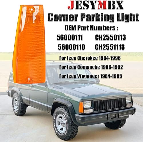 Miniatura 3 de Para Jeep Cherokee Wagoneer Comanche Pickup Truck 1984-1996 Luz de estacionamiento de esquina delantera izquierda derecha