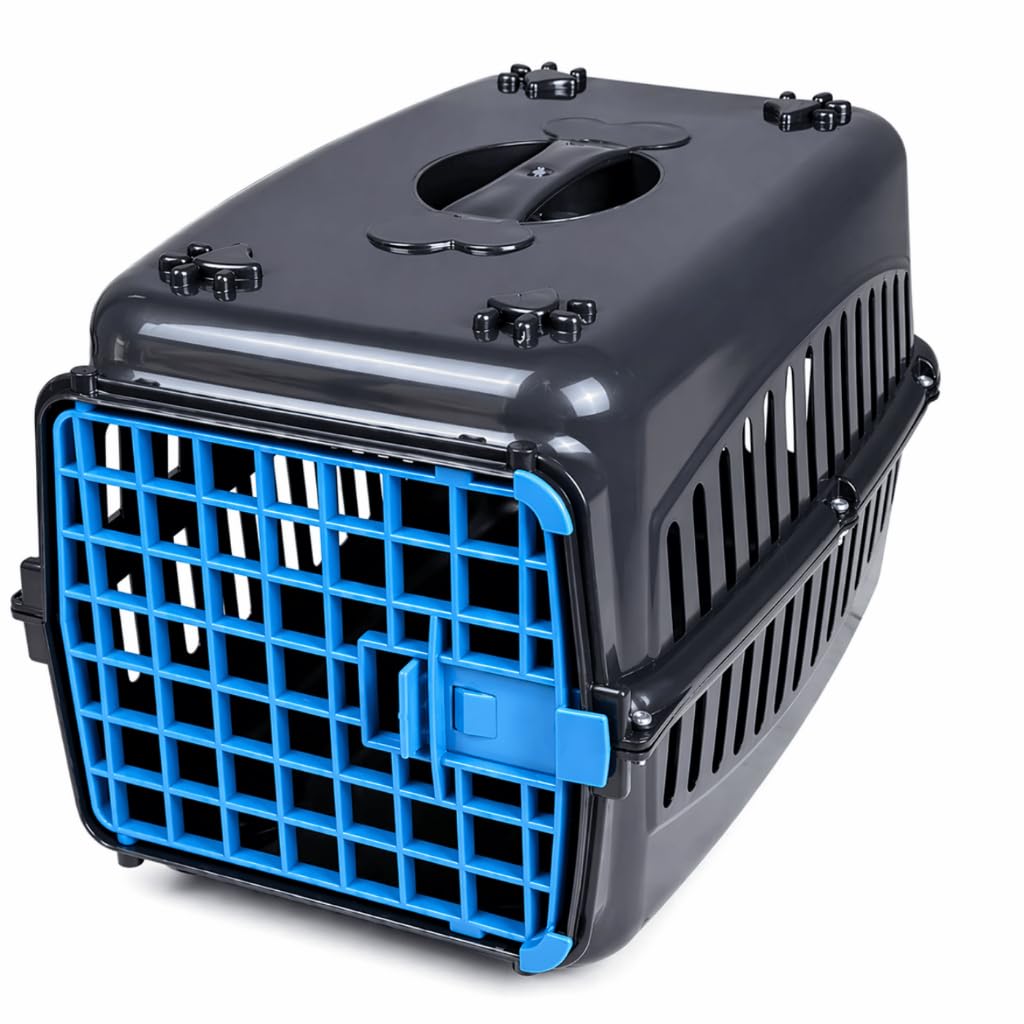 Caixa de Transporte Pet Reforçada com Ventilação, Múltiplos Tamanhos para Cães e Gatos