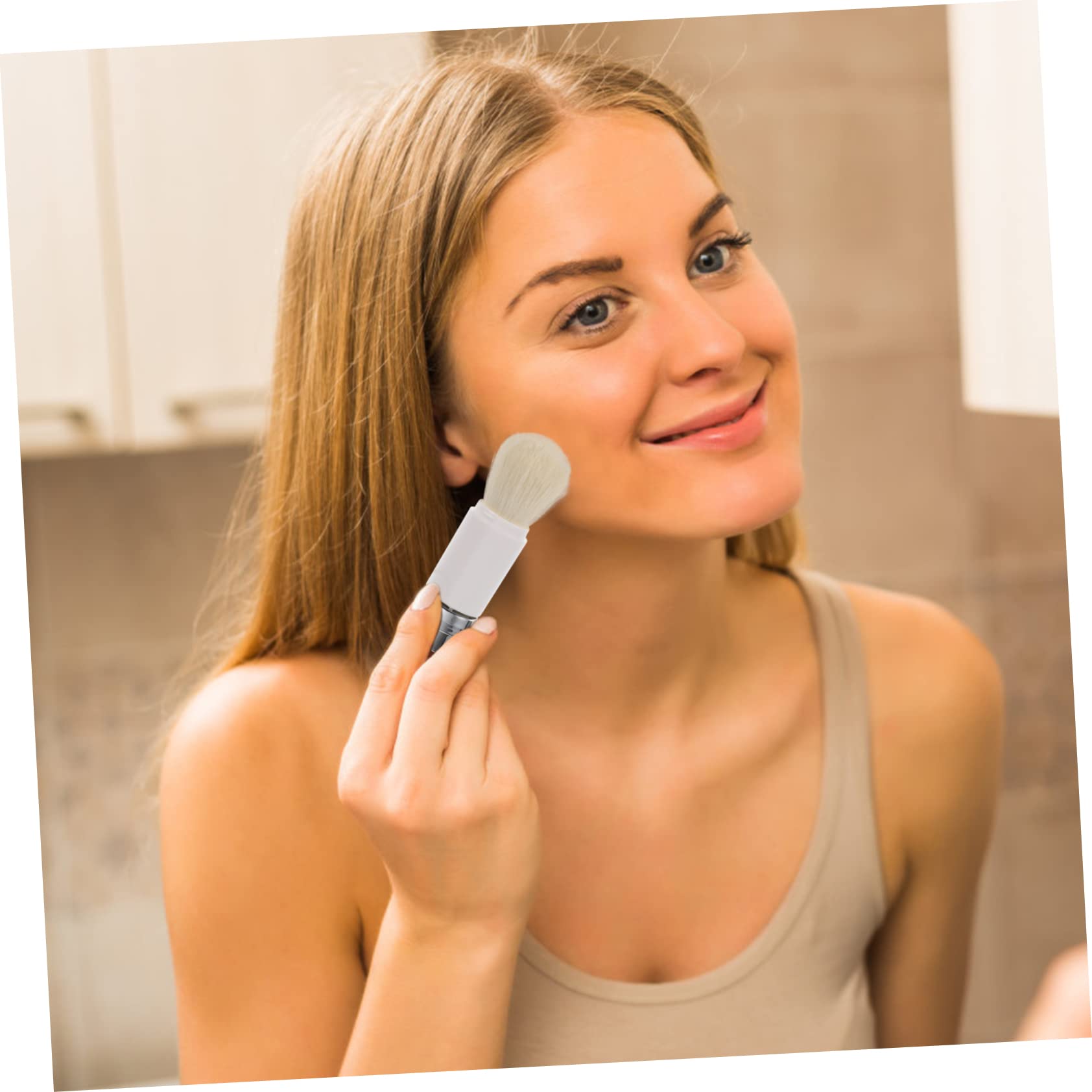 POPETPOP 3pezzi Pennello Telescopico Per Make-up Spazzola Fondotinta e Cipria Facile Da Pulire e Manutenere Strumento Versatile Per Appassionati Di Trucco Per Risultati Ottimali e Duraturi
