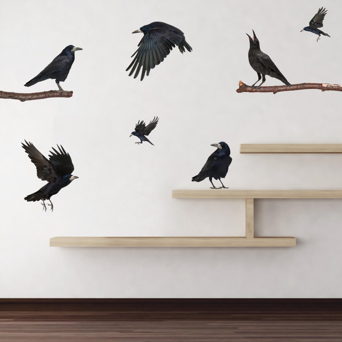 Realistic Ravens Wall Decals