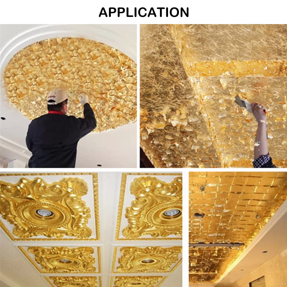 Hojas Papel De Oro De Imitación, 300 Piezas, Color Oro, Plata Y Oro Rosa
